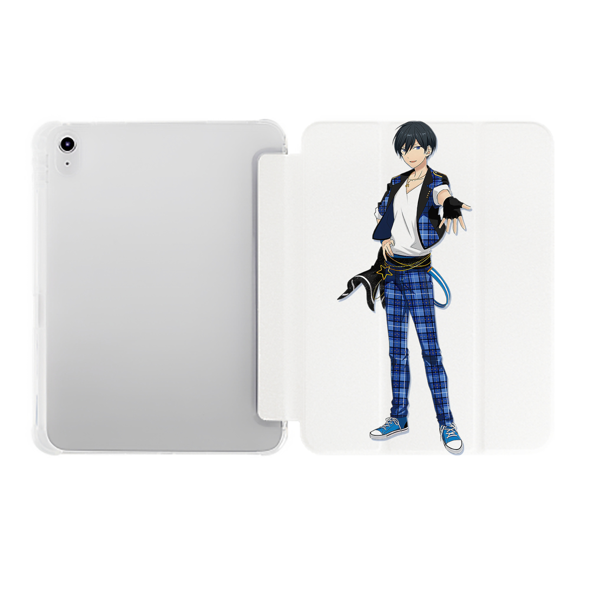 （画像用） あんさんぶるスターズ! Ensemble Stars IPad ケース ペン収納付き 三つ折りスタンド PUレザー×シリコン 対応機種9.5/10.5/10.9インチ